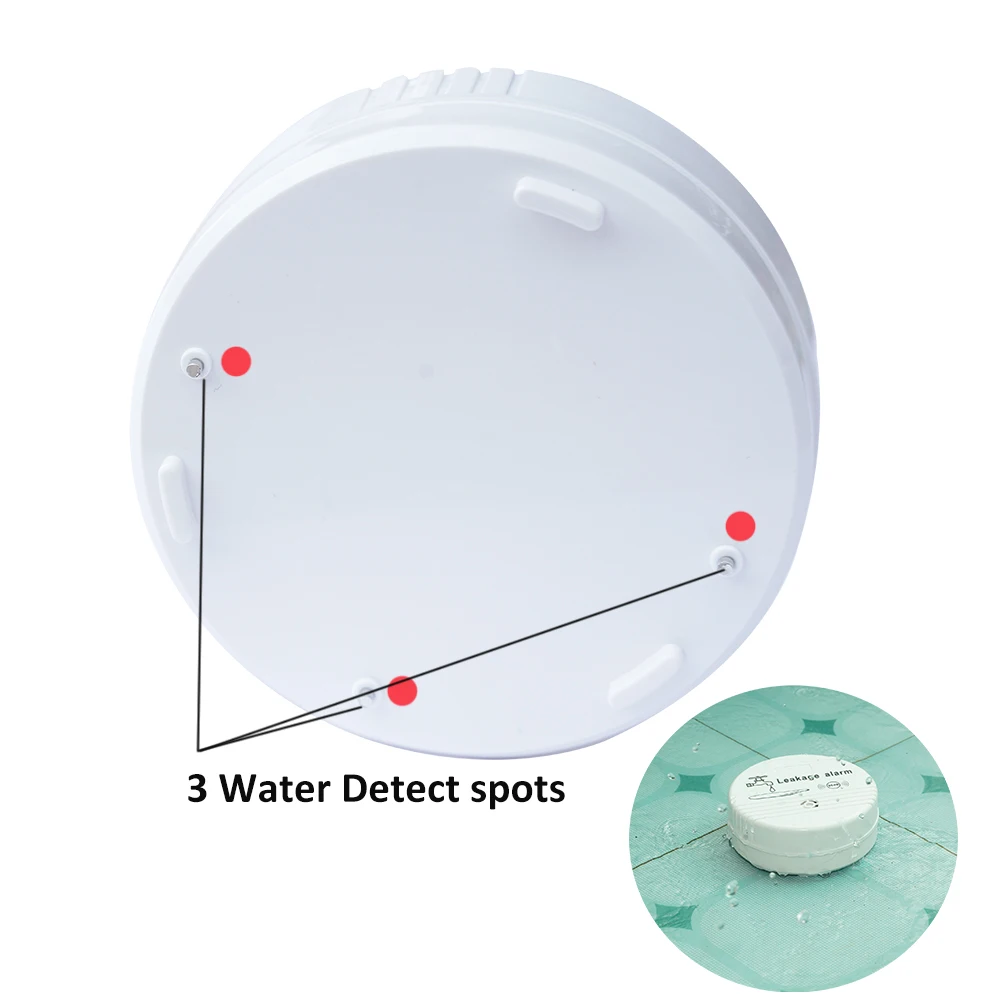 น้ํารั่ว ALARM SENSOR Detector 90dB เสียงไร้สายทํางานคนเดียว Water Overflow ALARM Home Security ALARM System