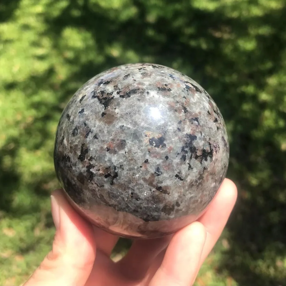 1 randomly stunning Flame Stone crystal ball with reactive Flame Stone ball, creative gift and special jewelry accessories, perfect home collection art decoration, unique holiday gift, ideal gift for crystal collectors