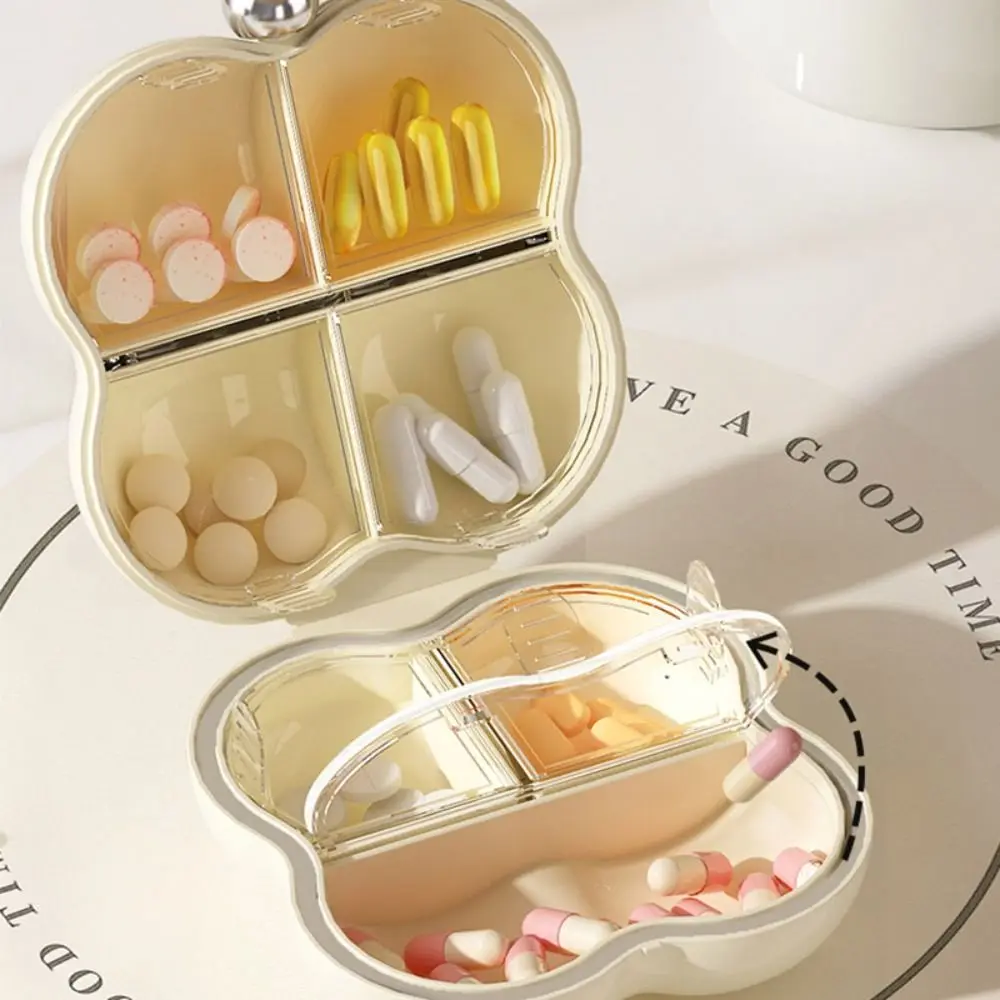 Mini 7 Grids Pill Storage Box Dispensing Weekly Pill Case Dustproof Sealed Medicine Box Travel