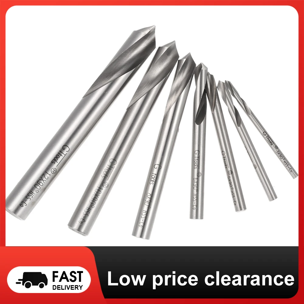 

M42 HSS высокоскоростная сталь, набор сверл для зривания кобальтом, круглый хвостовик, 90-градусный инструмент для сверления и снятия фаски, зрительные сверла