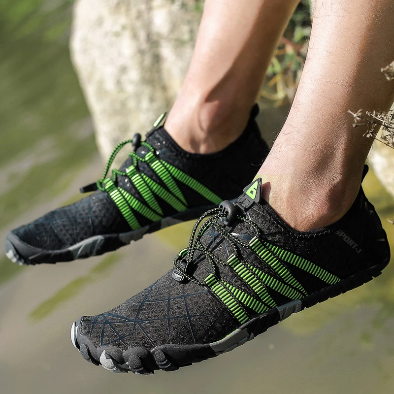 

Hot-Sale Aqua Shoes Men Women Outdoor Water Shoes Breathable Quick-Dry Hiking Sneakers Five-Finger Wading Footwear35-46