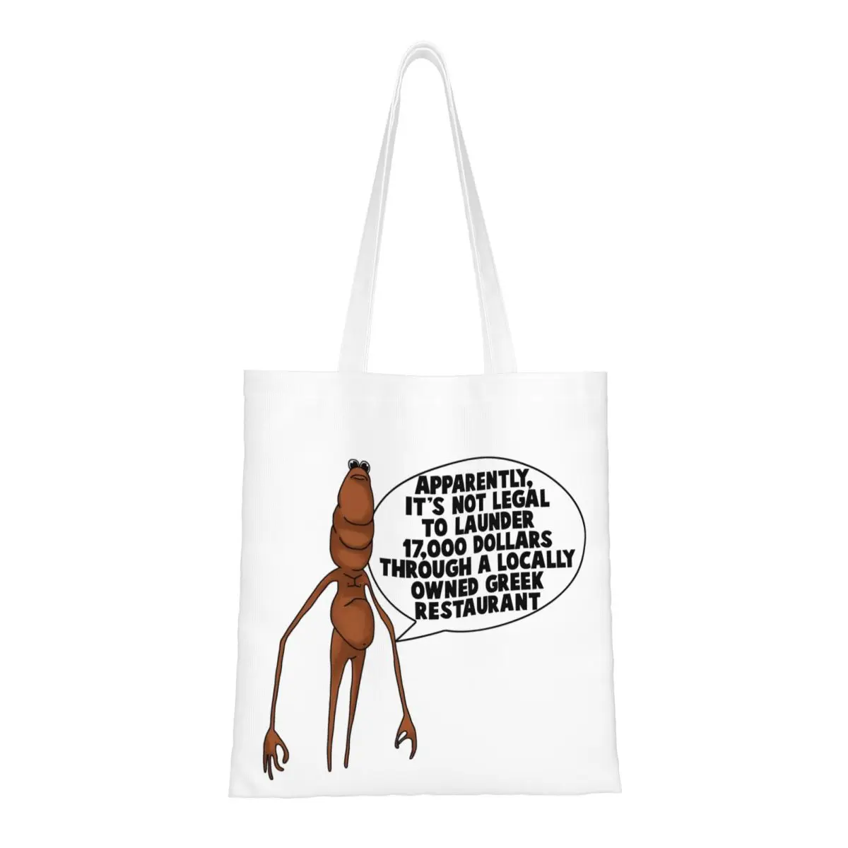 

Marcus The Worm VR Chat Funny Meme Tote Bags Women Handbag Foldable College Shoulder Bag Printed Shopping Bag