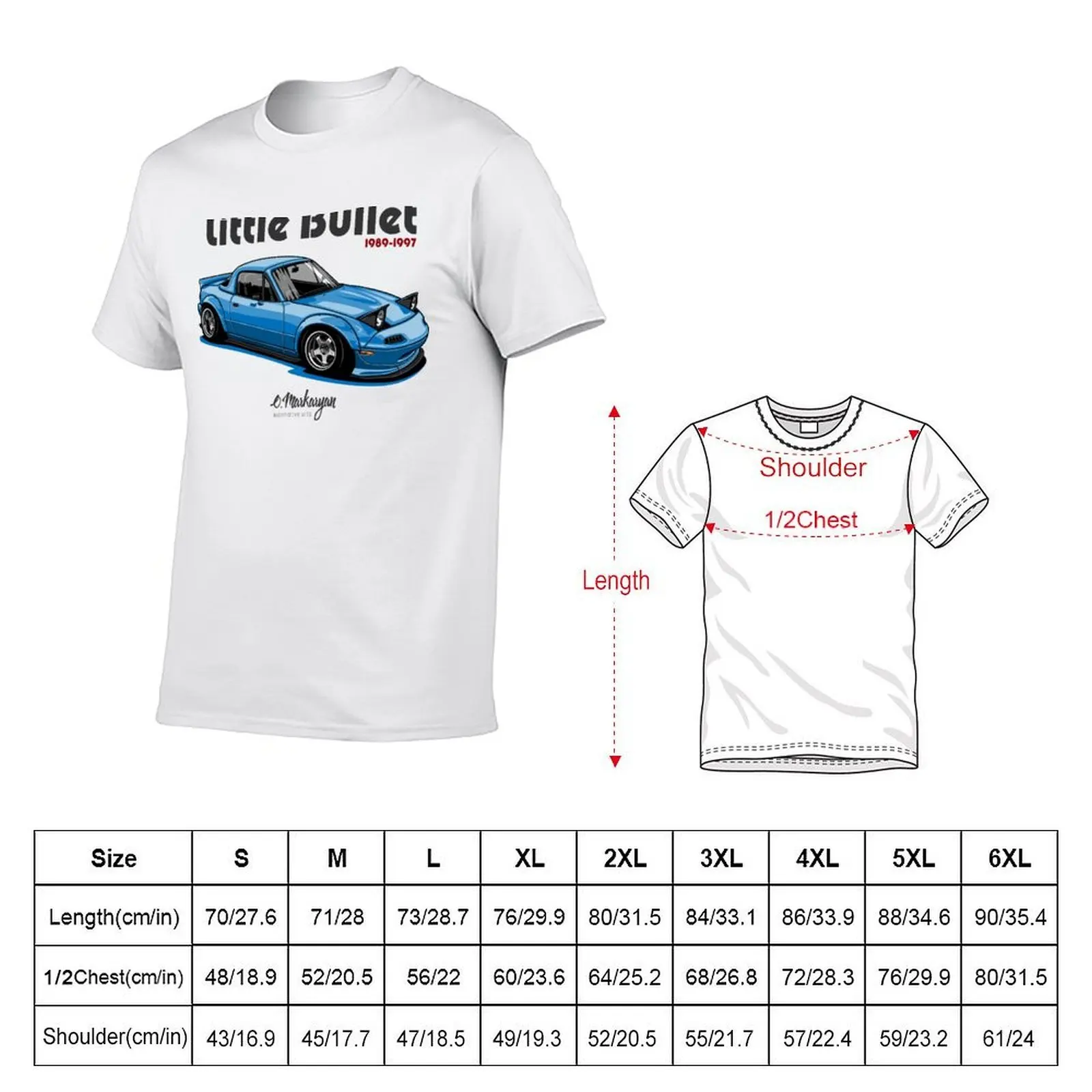 Roadster MX5 Miata (blue) T-Shirt Work Utility Casual Tee Shirt