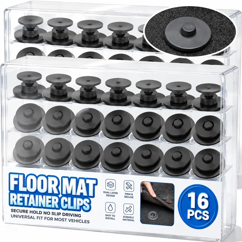 Universal Car Floor Mat Anti-Skid Fixer Grips Double Layer Fixed Clips Set Arpet Fixing Clamps Buckle Fixer Accessories Tools