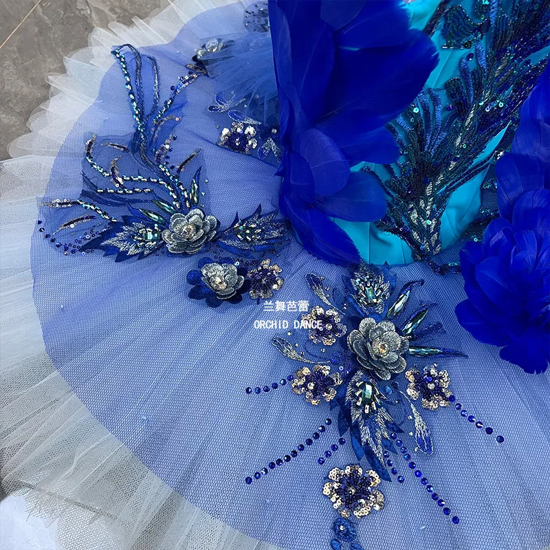 BT00411 プロフェッショナル高品質カスタムサイズ 7 層キッズガールズ女性大人パフォーマンスウェアブルーバードバレエチュチュ衣装