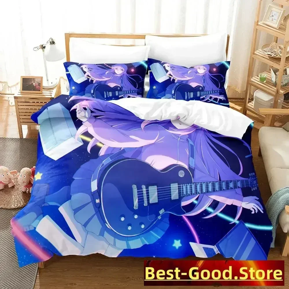 

2023 Gotou Hitori Bedding Set Duvet Cover Sheet Printed Bed Set Pillowcase Bed Full Queen King Size Comforter Bedroom