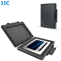 Caja JJC SSD, soporte compacto de 2 ranuras para SSD 2,5, a prueba de golpes, caja de almacenamiento de unidad de estado sólido interna de 2,5 