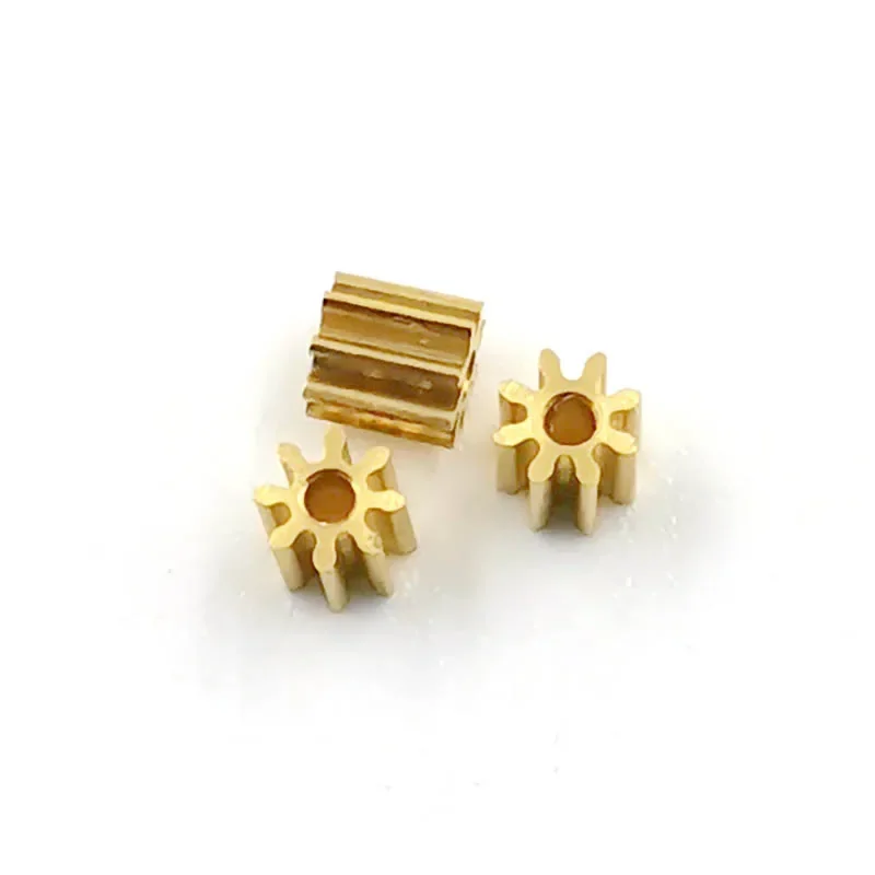 8-1A 0.3M Copper Pinion OD=3mm DIY Aircraft Remote Control Helicopter Parts Micro 8 Teeth Brass Gears 8T