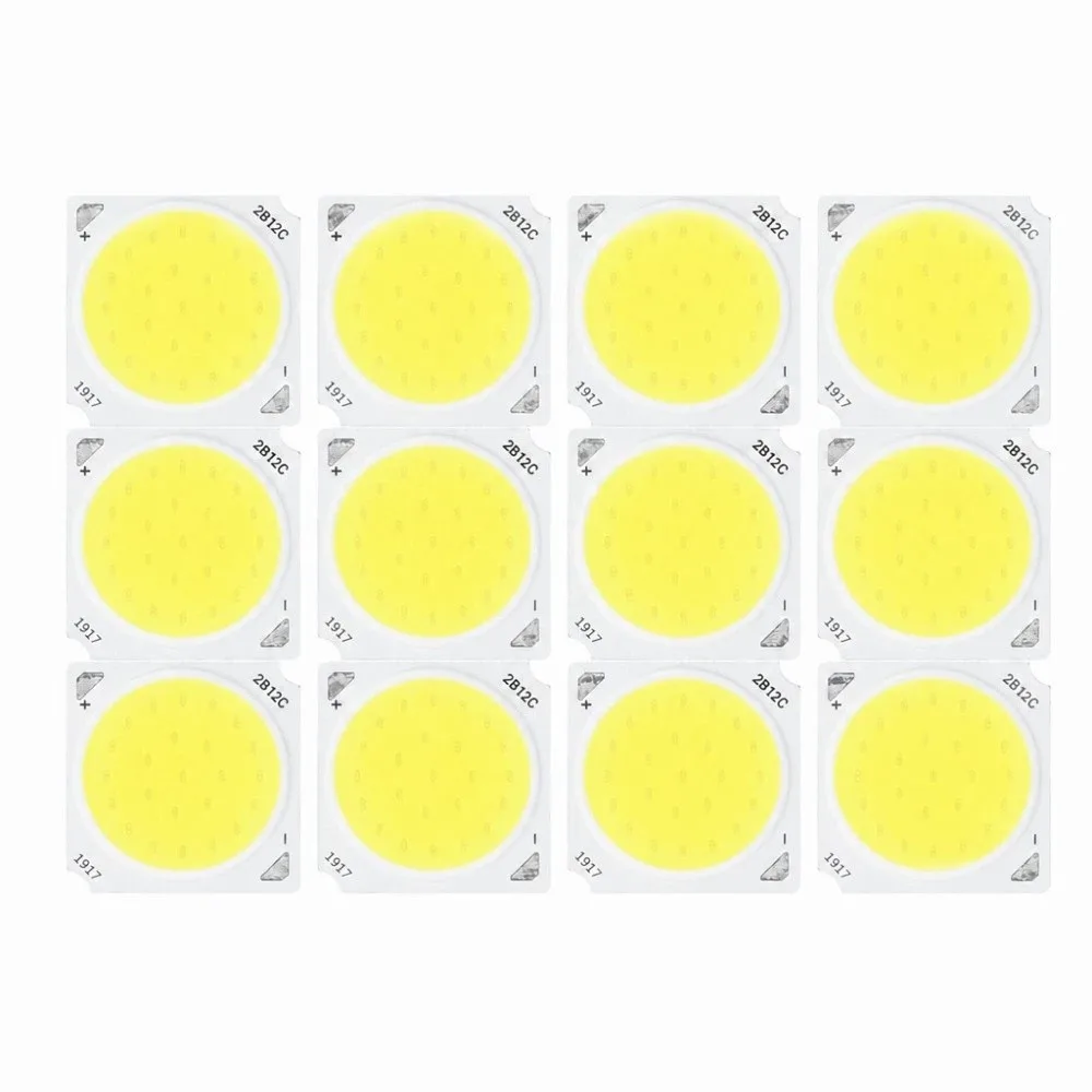 12PCS Durable 12W COB Light Source 1080LM 36-41V High Power LED Chip Aluminum LED Chip Module Home Lighting