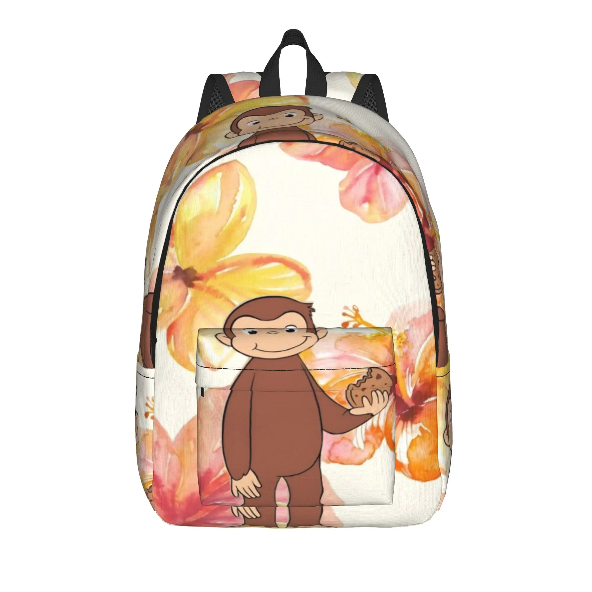 Curious George African Monkey  Backpack for Men Women Fashion Student Hiking Travel Daypack  College Shoulder Bag Durable