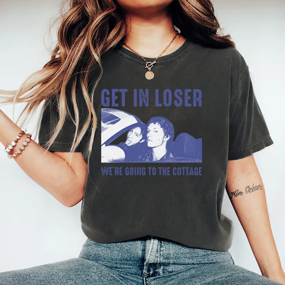 Get in Loser We’re Going To The Cottage T-Shirt Heated Rivalry Inspired Tshirt Women T Shirt Vintage Short Sleeve Streetwear Top