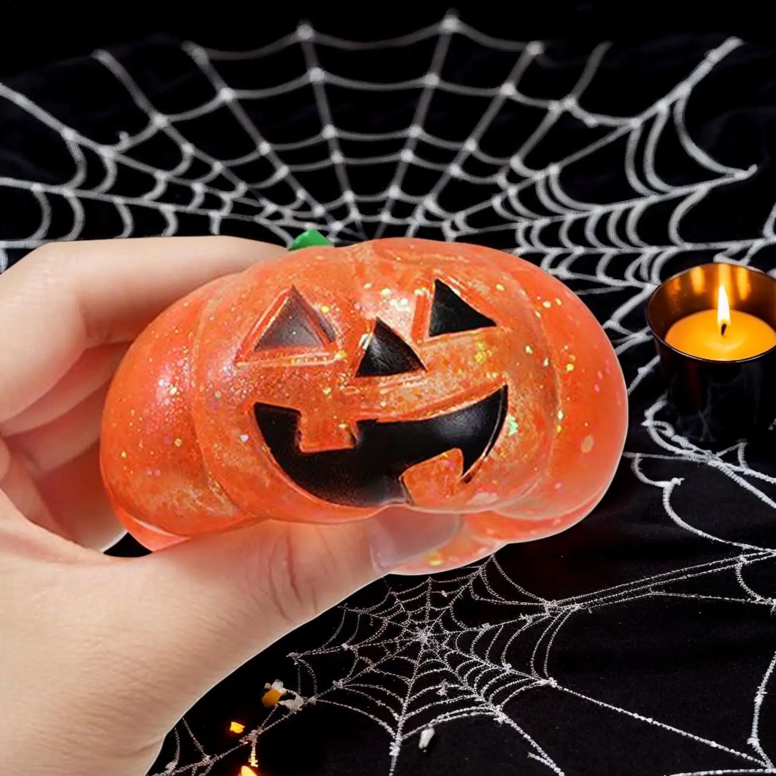 Giocattolo da spremere di Halloween Zucca di Halloween Giocattoli da spremere per alleviare lo stress Palline elastiche Riempitivi per sacchetti da festa per la scuola di Pasqua