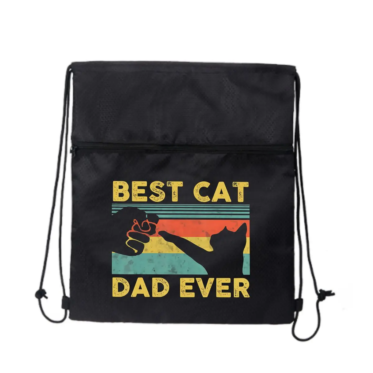 Best Cat Dad Feline Father Pride Zaino sportivo con coulisse Zaino sportivo da viaggio per fitness all'aperto