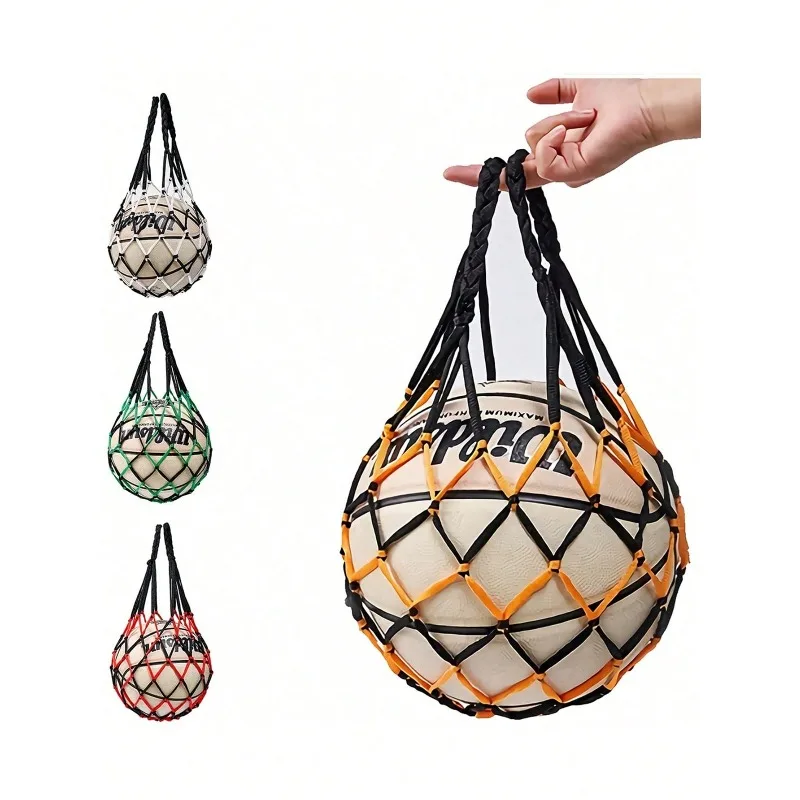 

Portable Basketball Net Bag Single Ball Storage Holder Drawstring Carry Pouch for Basketball Soccer Outdoor Sport Training