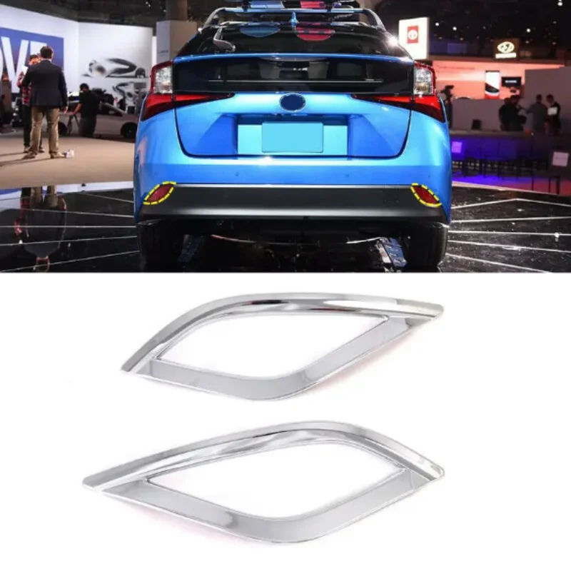 

Rear Fog Light Lamp Cover Trim For Toyota Prius50 series 2019 - 2022 Hatchback Chrome Foglight Protector Accessories Car Styling