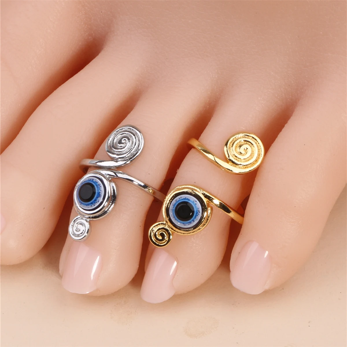 1Pcs Vintage Opening Adjustable Toe Rings for Women Girl African Summer Beach Foot Ring Holiday Gift Jewelry Bague Pied