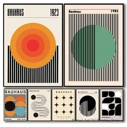 1PC Boho Bauhaus Art Poster Paper Print Home Living Room Bedroom Entrance Bar Restaurant