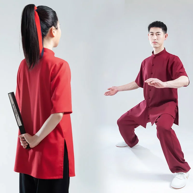 Tai Chi Clothes Wushu Clothing Kung Fu Competition Performance Clothes Martial Art Uniform Thicken Cotton Linen 2022 New Style