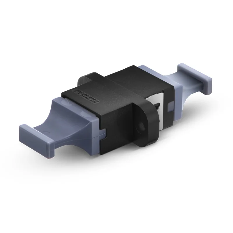 ADOP for US Conec MTP®/MPO-8/12/24 Black Fiber Optic Adapter/Coupler with Flange, Key Up to Down