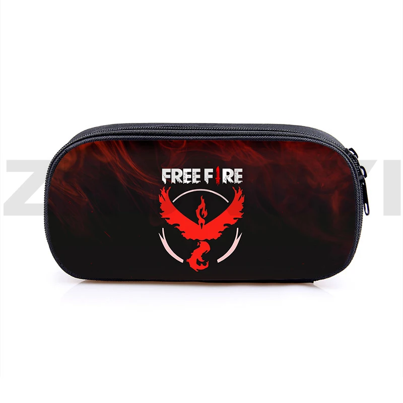 

Hot Game 3D Free Fire Garena Pencil Case Gun Assault Anime Pencil Pouch Fashion Lipstick Bag High Quality Canvas Cosmetic Cases