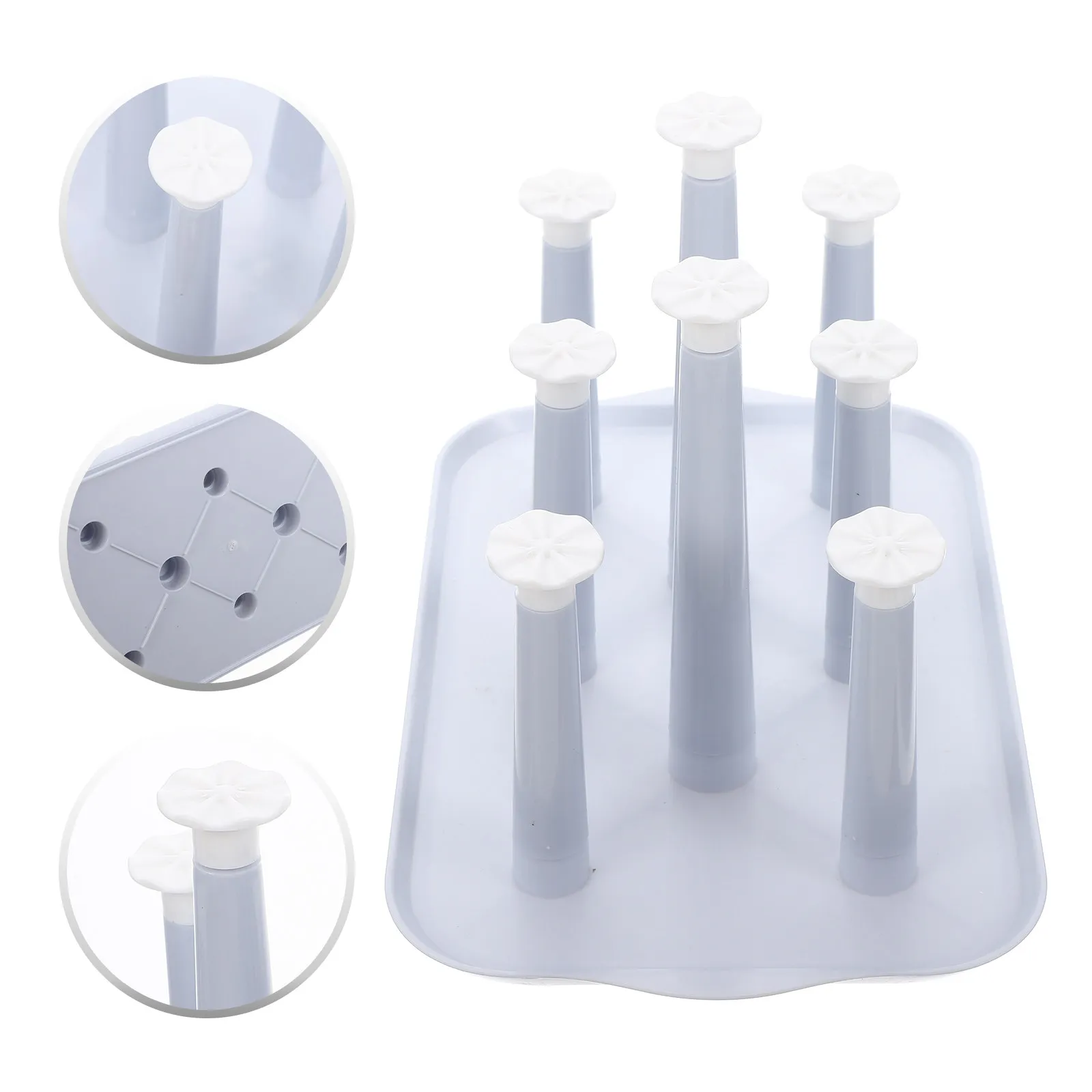 

Elegant Plastic Cup Draining Stand for Kitchen Dining Bar Restaurant Organized Glass Cup Storage Tumbler Drying Rack Water