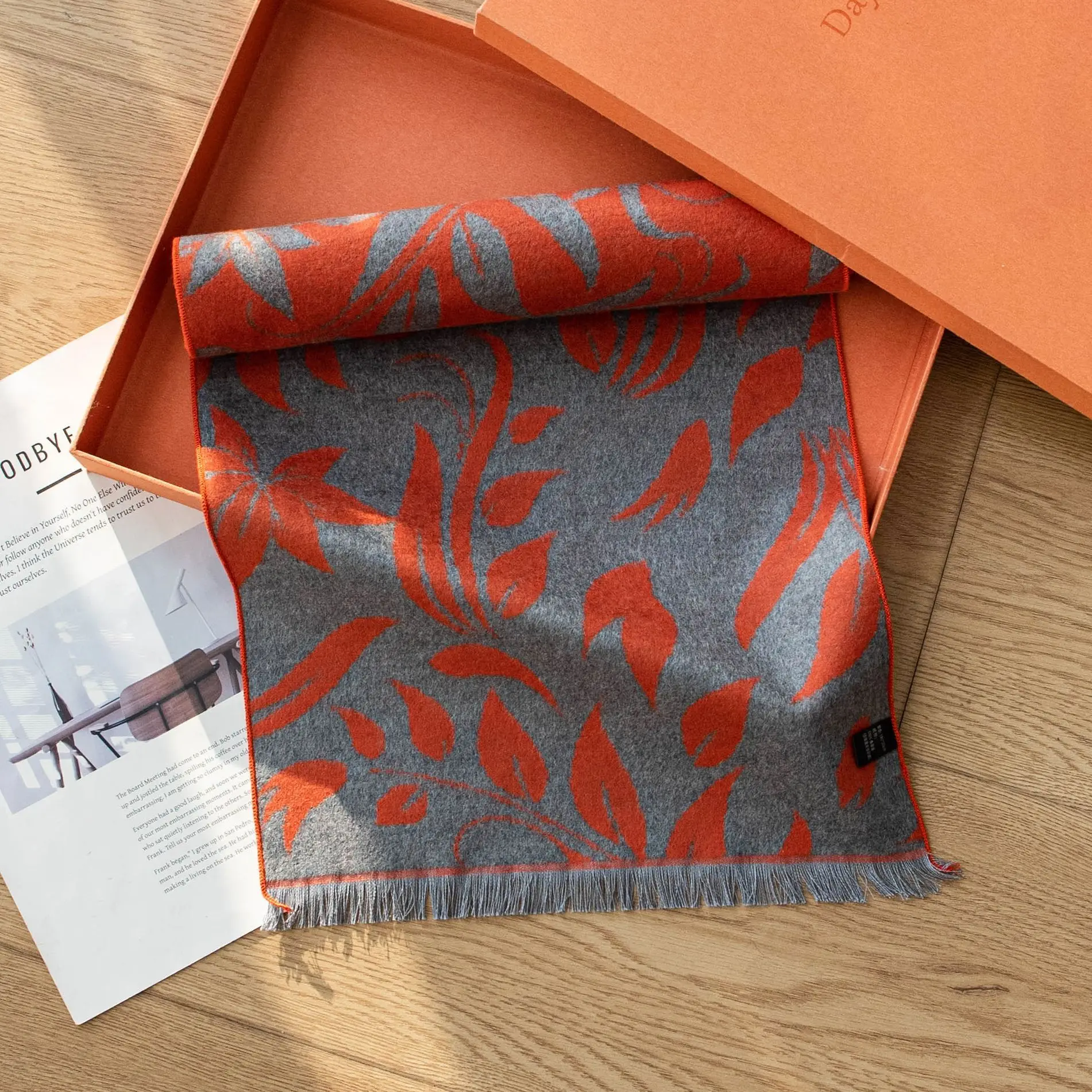 Brushed Scarf Men's and Women's Same High-Grade All-Matching Elegant