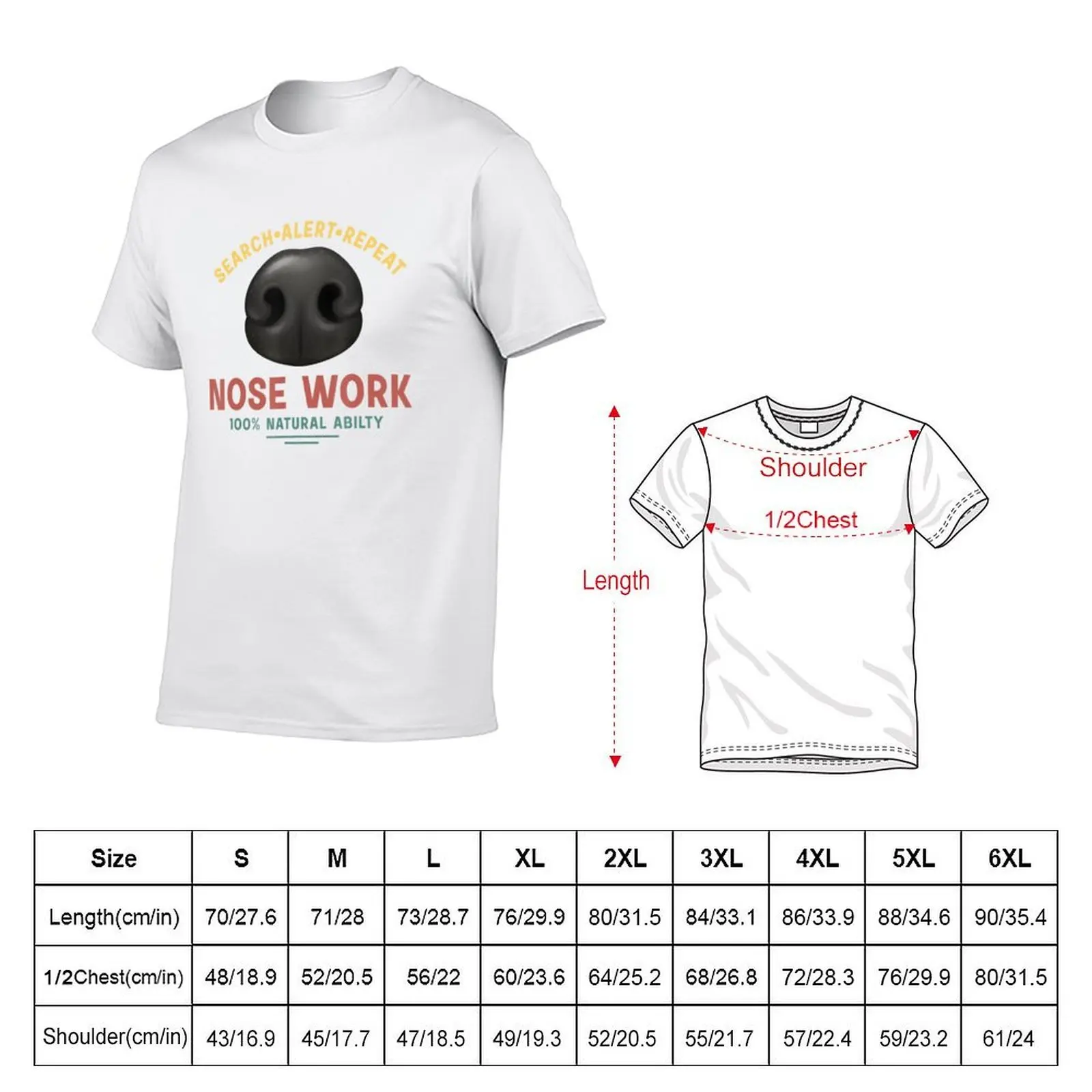 Nose Work Scent Work For Dogs Nosework Dog Sport Training T-Shirt man t shirt heavy cotton t shirts for man slim fit T-Shirt