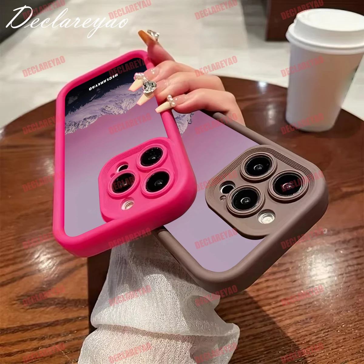 DECLAREYAO حافظة رفيعة من مادة البولي يوريثان الناعمة لهاتف سامسونج جالاكسي FE S21 S24 Plus S20 S23 مقاومة للصدمات #3