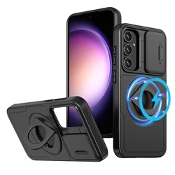 Military Anti Fall Case For Samsung Galaxy S25 S24 S23 S22 Ultra S21 S20 FE A54 Armor PC TPU Wireless Charging For MagSafe Cover