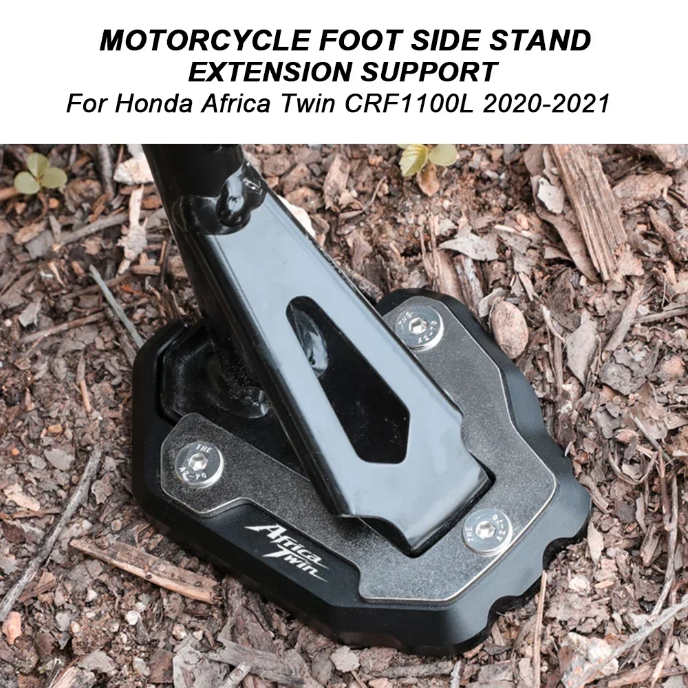 

2021 Motorcycle Kickstand Foot Side Stand Extension Pad Support Plate For Honda CRF1100L CRF 1100 L L4 Africa Twin 2020