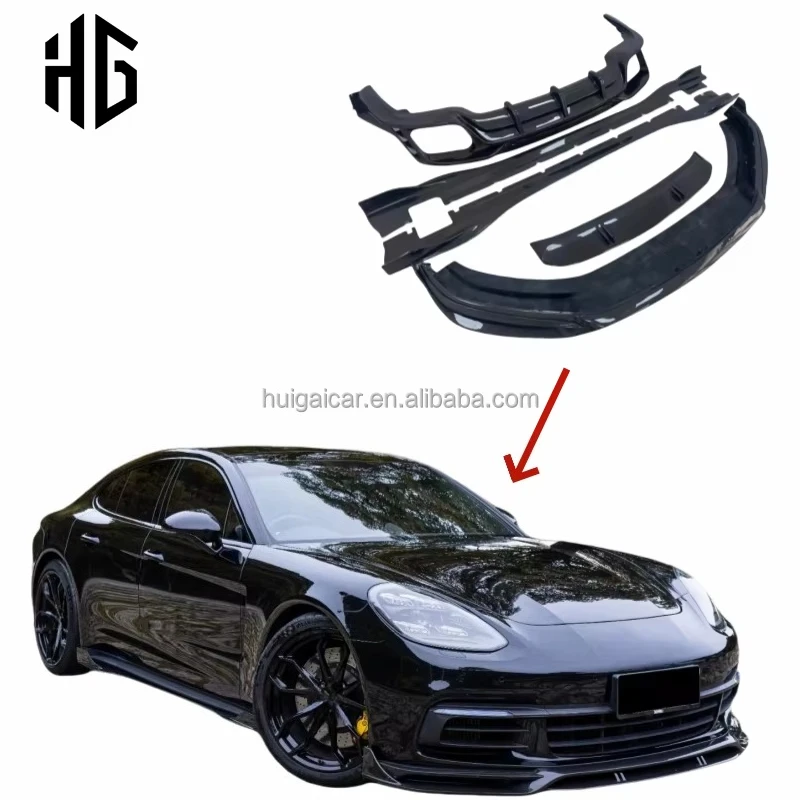 971 carbon fiber front bumper lip car spoiler rear diffuser exterior side skirt auto body kit for Porsche Panamera 971 body kits