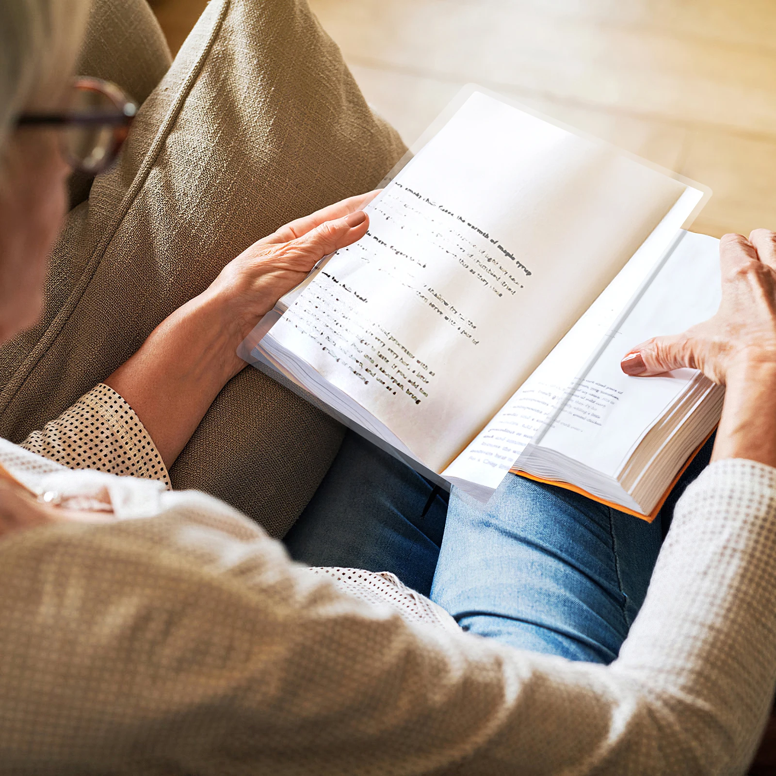 3X Full Page Magnifier Sheet Large 300x210mm Reading Aid for Seniors Book Lovers Writing Drawing Portable Outdoor