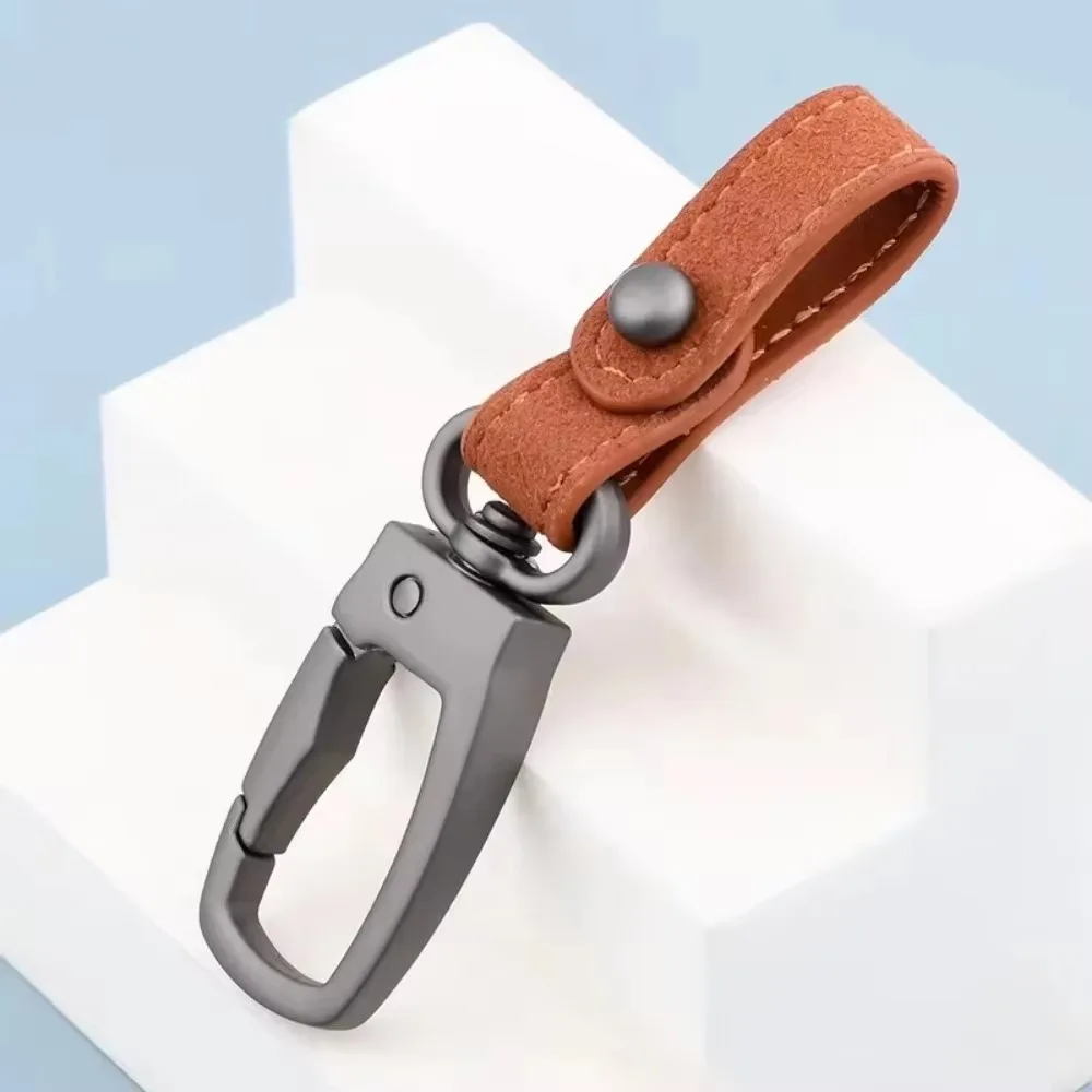 レザーメタルファッションキーホルダーメンズレディース必須キーリング家庭用自動車キーチェーン盗難防止取り外し可能な父の日ギフト