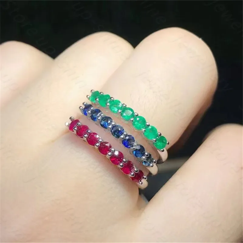 Natural Gemstone Ring 925 Silver Women's Ring Gemstone Multiple Selection Styles 925 Sterling Silver Ring