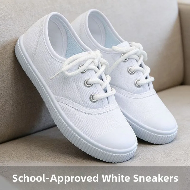 New Spring Summer White Canvas Shoes Breathable Performance Sneakers for Students And Teachers Soft Bottom Anti-slip Campus S...