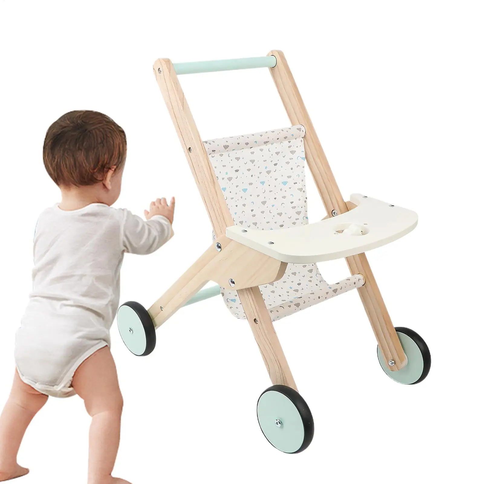 

Push Walker Kids Wood Learning Walker With Wheels Interactive Educational Toys For Kids Boys Girls Birthday First Step Role Play