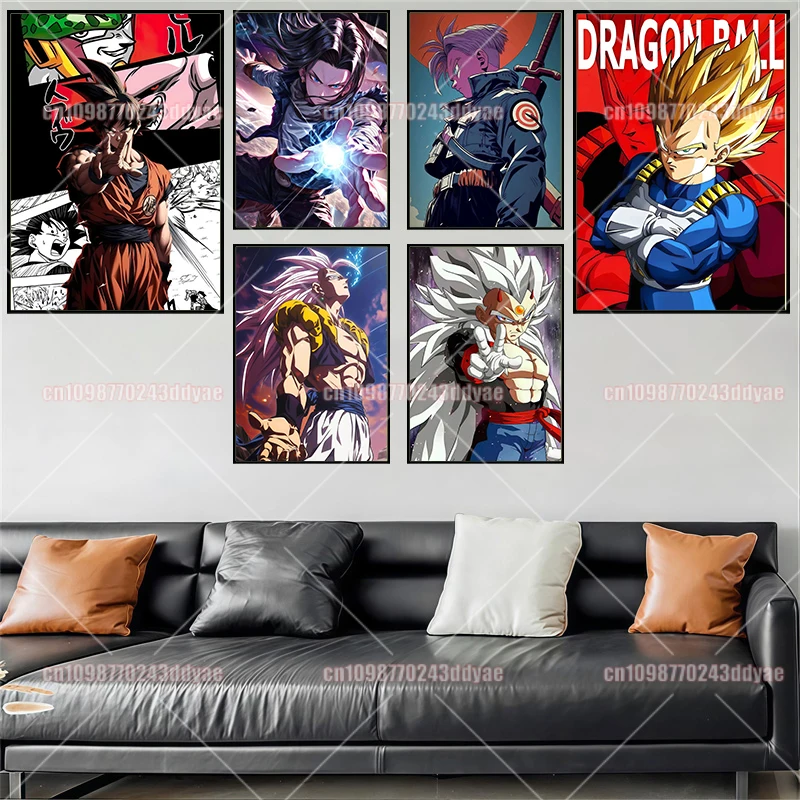 

Креативный и инновационный тренажерный зал высокой четкости, художественное украшение, живопись, аниме Dragon Ball Goku Vegeta, постер, настенный детский подарок