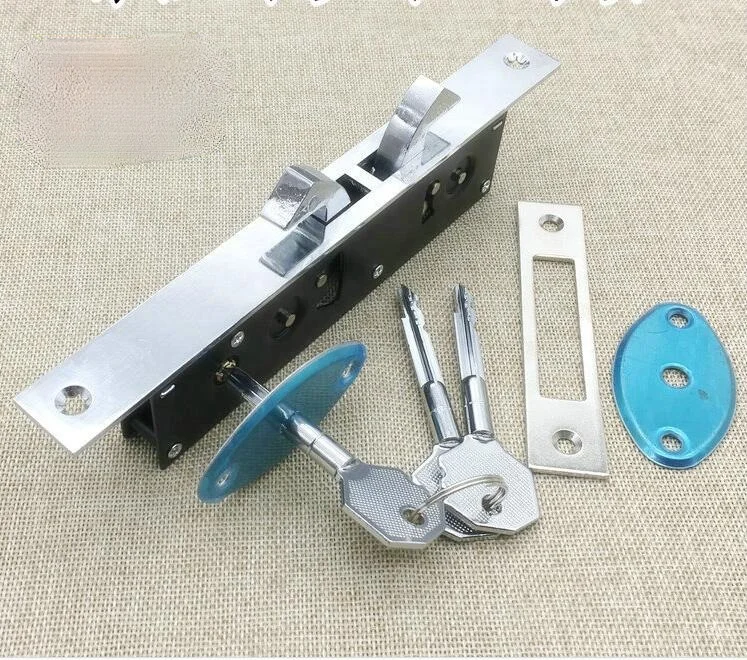 pocket door mortise latch patio door Home gate Sliding door double hook lock Stainless steel aluminum door lock