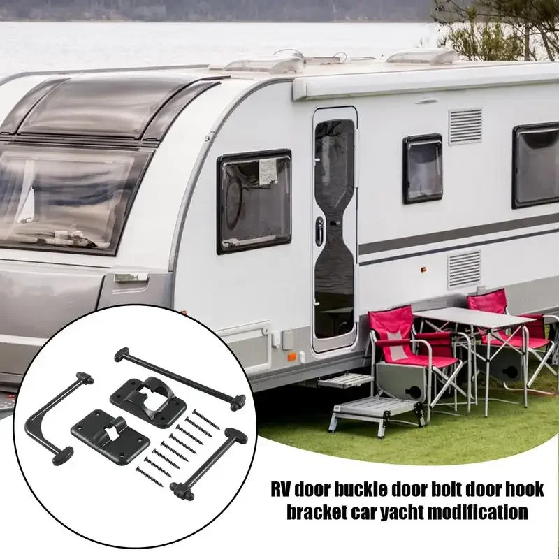 RV Door Latch RV Door Stop Retaining Catch Hook Hardware Professional Bracket For Cargo Hatch Travel Outdoor Adults Yacht