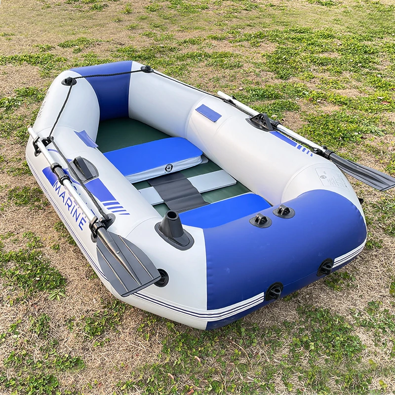 Solar Marine B200-1 200 CM 2 Person PVC Rowing Fishing Boat Inflatable Kayak Canoe Wooden Floor with Outboard Install Bracket