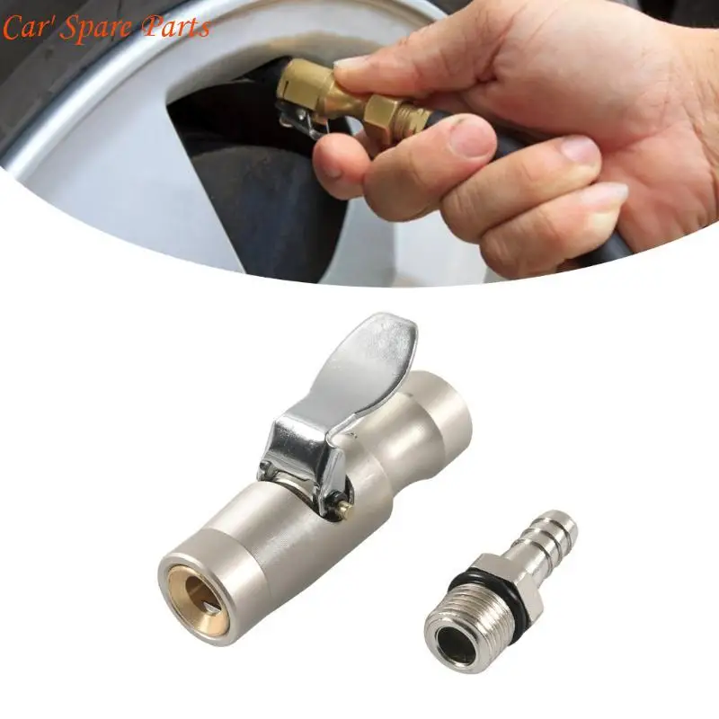 y4ua قفل الهواء تشاك 1/4 بوصة fnpt تدفق مغلق لتضخم الإطارات الآمن لا تسرب #5