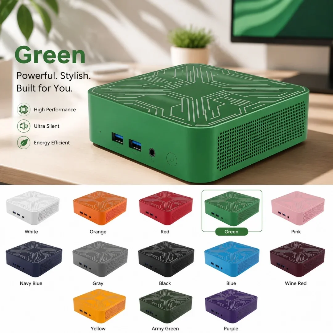 Compact Intel 10980HK Mini Desktop Host Windows11 16GB RAM 1TB/2TB SSD WiFi6 BT5.2 Reliable Small Mini PC For Home Working Daily