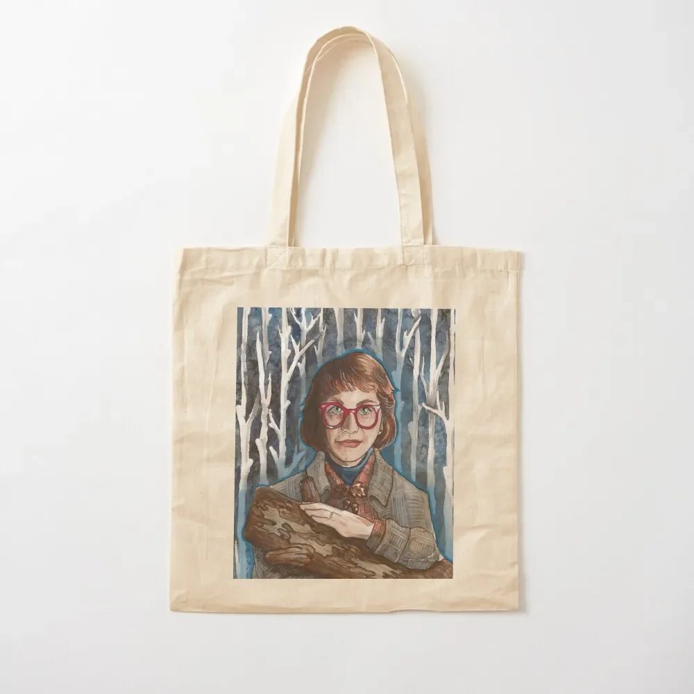 My Log has Something to Say to You - Twin Peaks Log Lady Watercolor and Ink Tote Bag Reusable bags canvas tote shopping bag logo