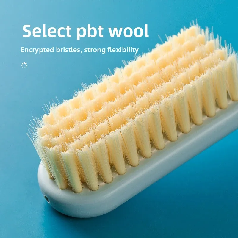 Soft Bristle Shoe Brush Long Handle with Hanging Hole Multifunctional Gentle Cleaner for Shoes Clothes Household Laundry Brush