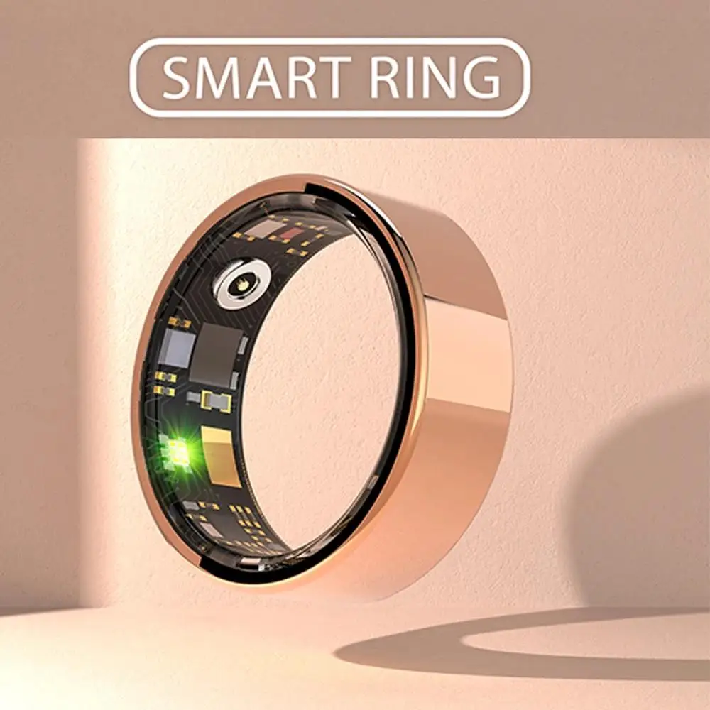 R11M Smart Ring Women Heart Rate Blood Oxygen Calorie Records Multi Sports Mode IP68 Fashion Finger Ring Fitness Tracker