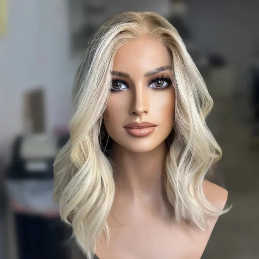 

Soft Ombre Blond Body Wave 150 density and 13×4 100%human hair wig lace front wig, with baby hair pre plucked and f