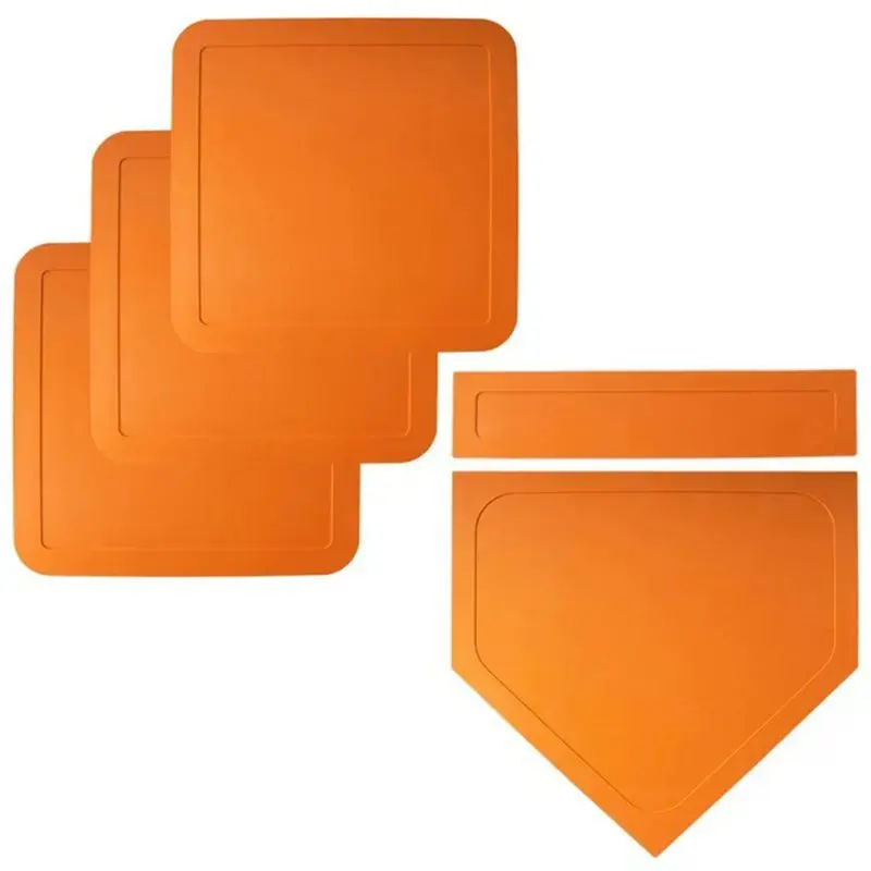[NEW!ABKG】 Rubber Practice Base Set(5 Pieces), For Baseball Bases Set Including Home Plate, For Softball