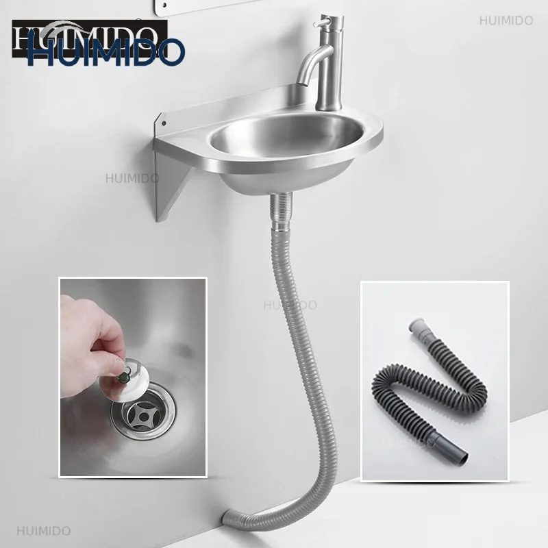 Wall Mounted Stainless Steel 304 Bathroom Wash Basin Kitchen Sink