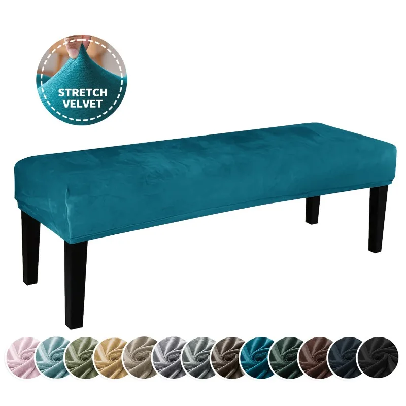 

Современная простая однотонная эластичная флисовая скамейка Silver Fox с веревкой, универсальный универсальный чехол на сиденье для фортепиано, бархатный чехол на табурет