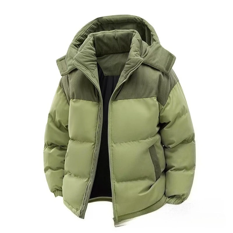 Thick Padded Jackets Warm High Quality Loose Clothing Tide  Autumn  Winter Bright Face Short Cotton Padded Jacket Coat Men's New